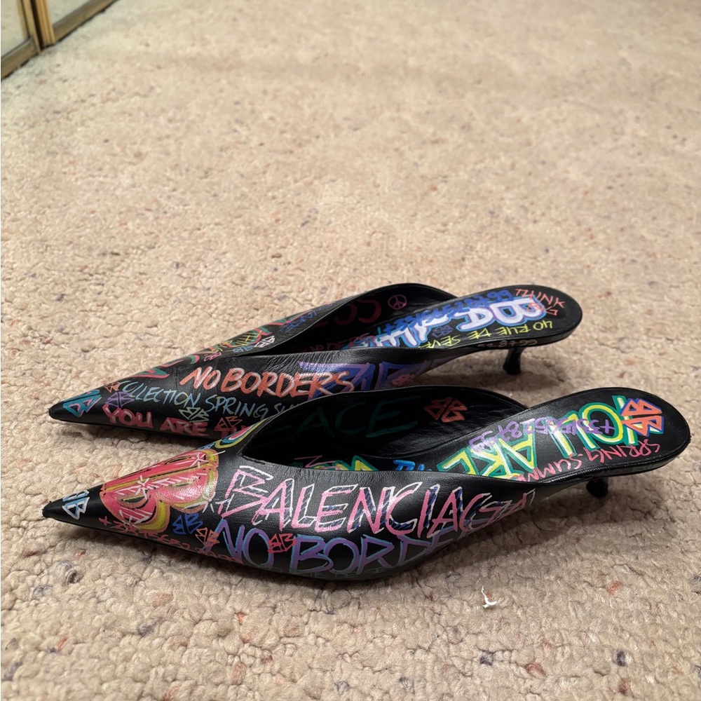 Balenciaga Multicolor Graffiti Heels